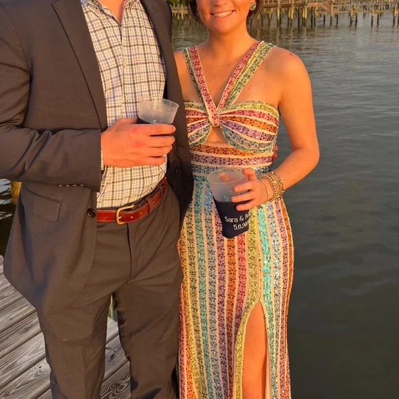 Saylor Eli Sequin Column Dress - Picture 3 of 7